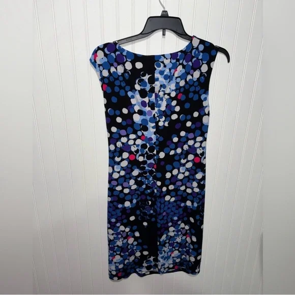 Anne Klein Elegant Polka Dot Sleeveless Dress - Picture 9 of 12